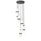 Z-Lite Cayden Chandelier, 7-Light, 18 In.W x 16.75 In.H, Matte Black/Clear + Etched Opal 1946P-7R-MB - alternate 1